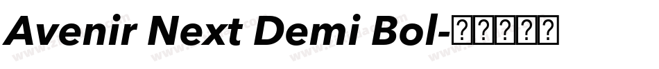 Avenir Next Demi Bol字体转换